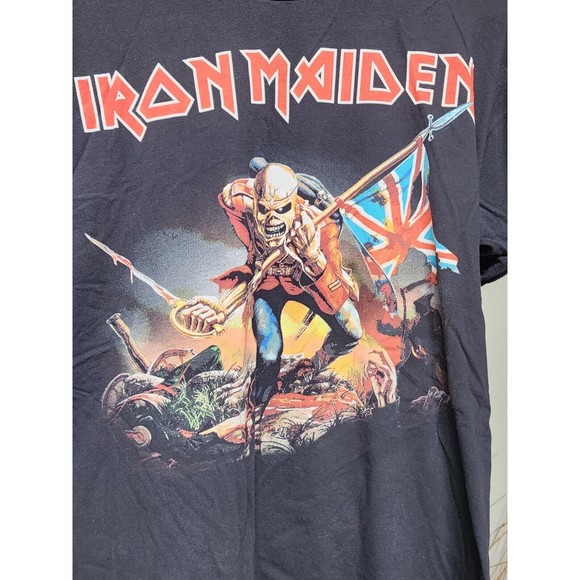 Iron maiden The Trooper Black T-Shirt 2014 Metal Hair Band Rock Size Large - Picture 2 of 4